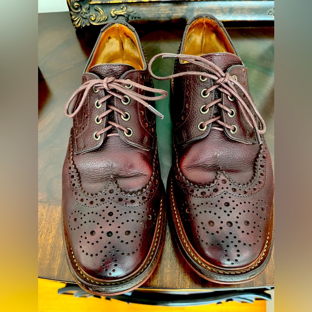 Mark McNairy New Amsterdam RARE Thick Oxblood Leather Oxford Brogues - US 9